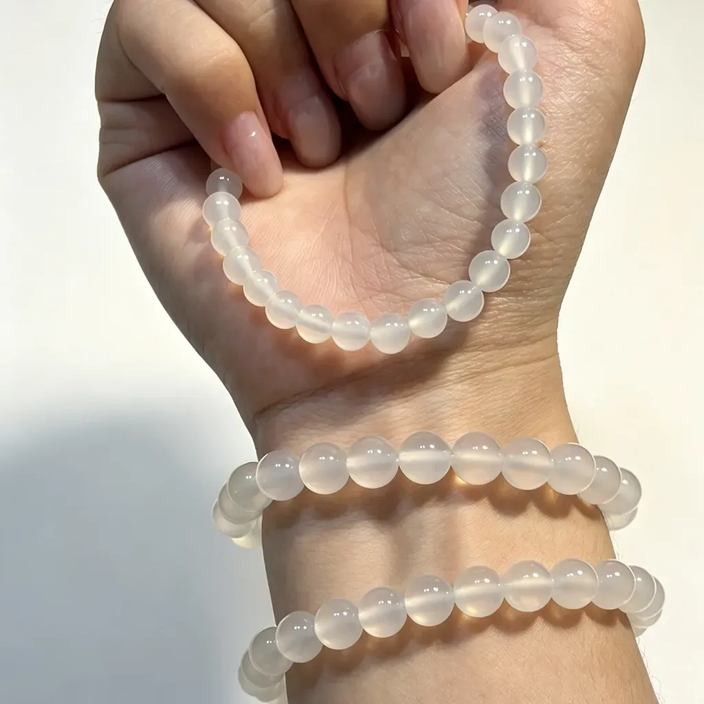 Five Elements Bracelet- white agate bracelet