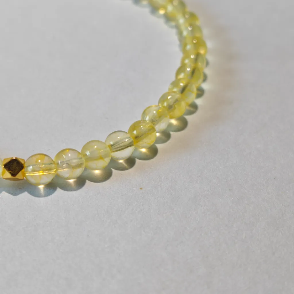 Citrine Bracelet detail — natural honey-gold citrine tones