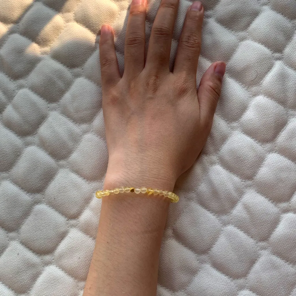 citrine bracelet worn on the wrist